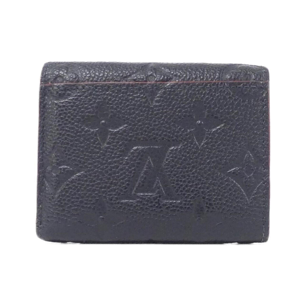 Louis Vuitton Black Leather Wallet (Tri-Fold) (Pre-Owned)