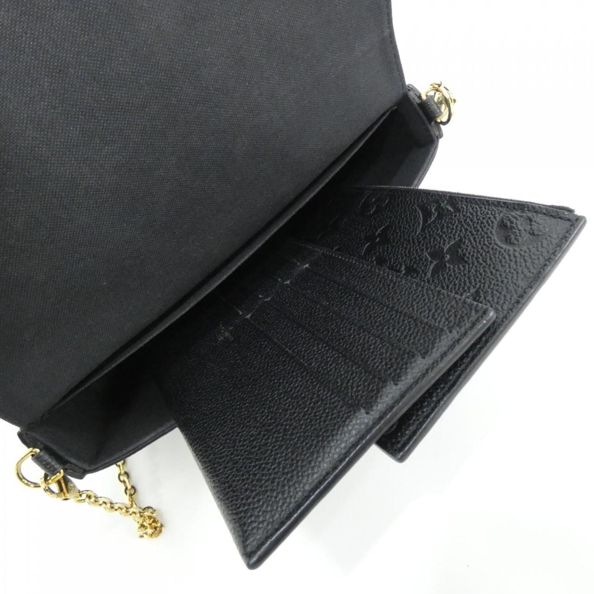 Louis Vuitton Monogram Empreinte Black Leather Pochette Shoulder Bag (Pre-Owned)