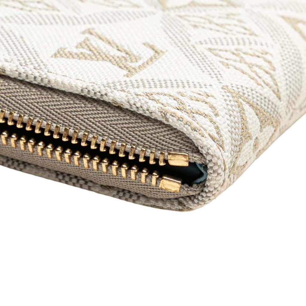 Louis Vuitton Monogram Beige White Canvas Leather Coin Purse/Coin Case (Pre-Owned)