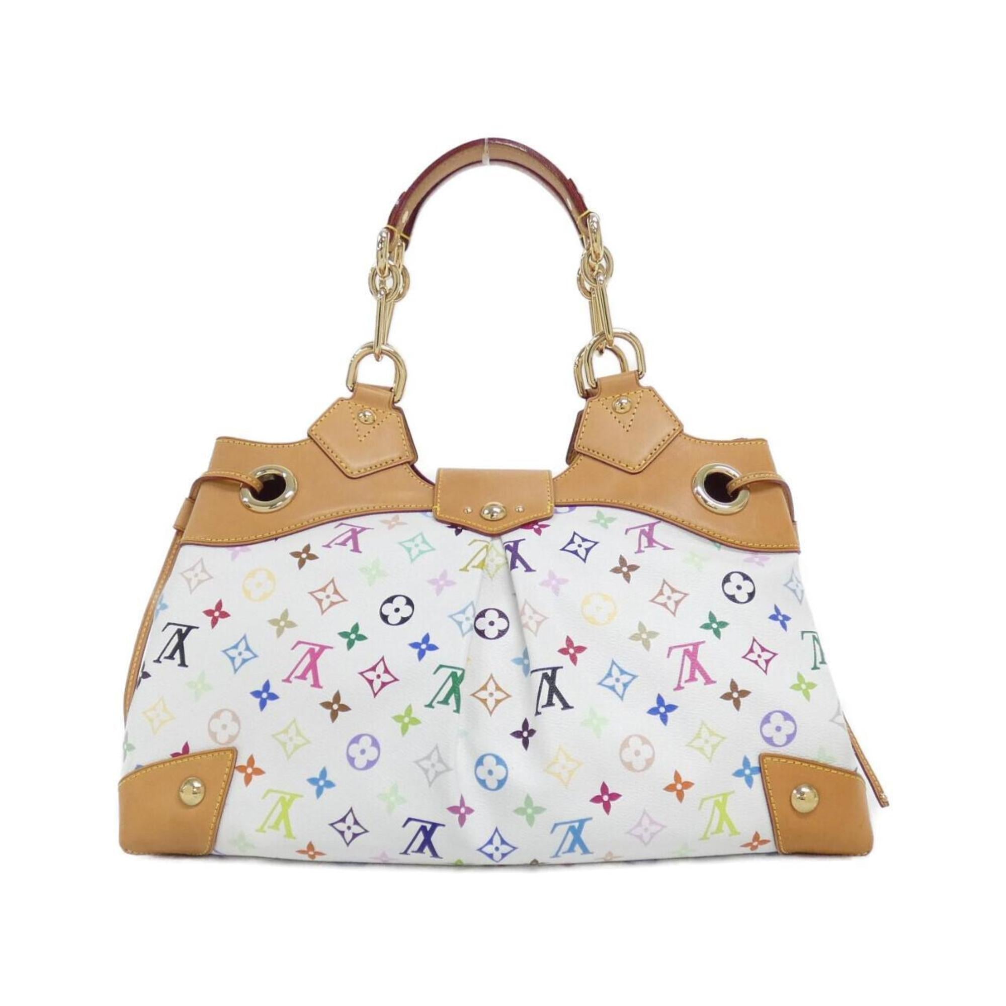 Louis Vuitton Multi-Color White Coated Canvas Shoulder Bag (Pre-Owned)