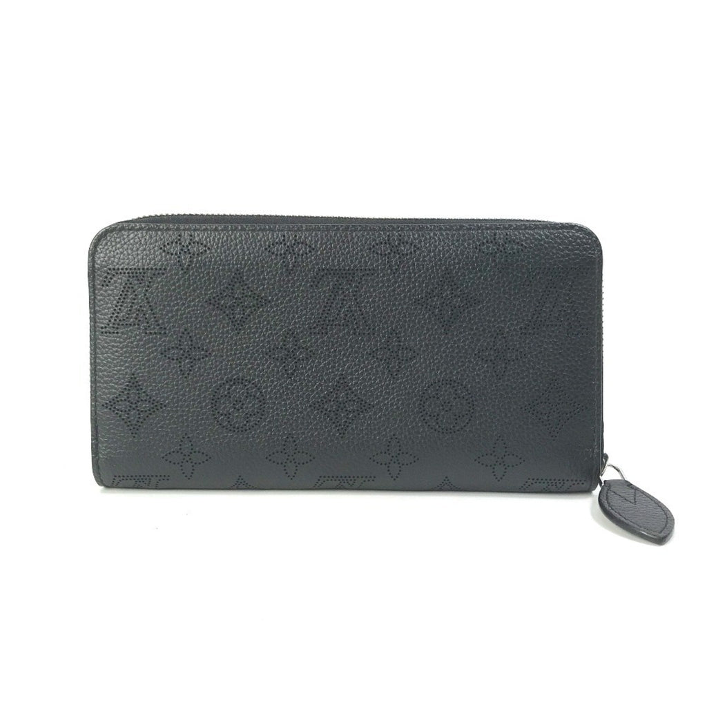 Louis Vuitton Black Mahina Leather Long Wallet (Bi-Fold) (Pre-Owned)
