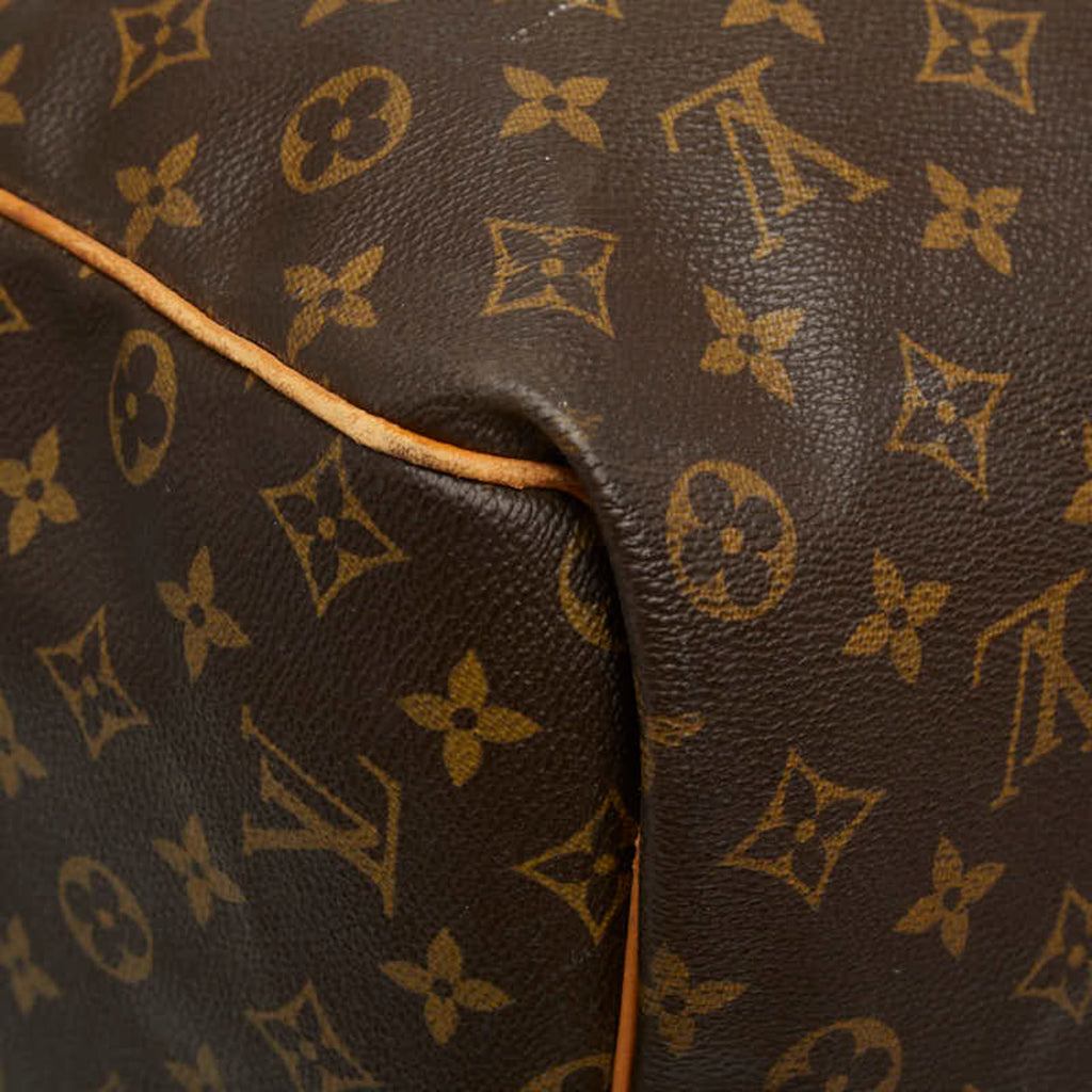 Louis Vuitton Brown Pvc Leather Boston Bag (Pre-Owned)