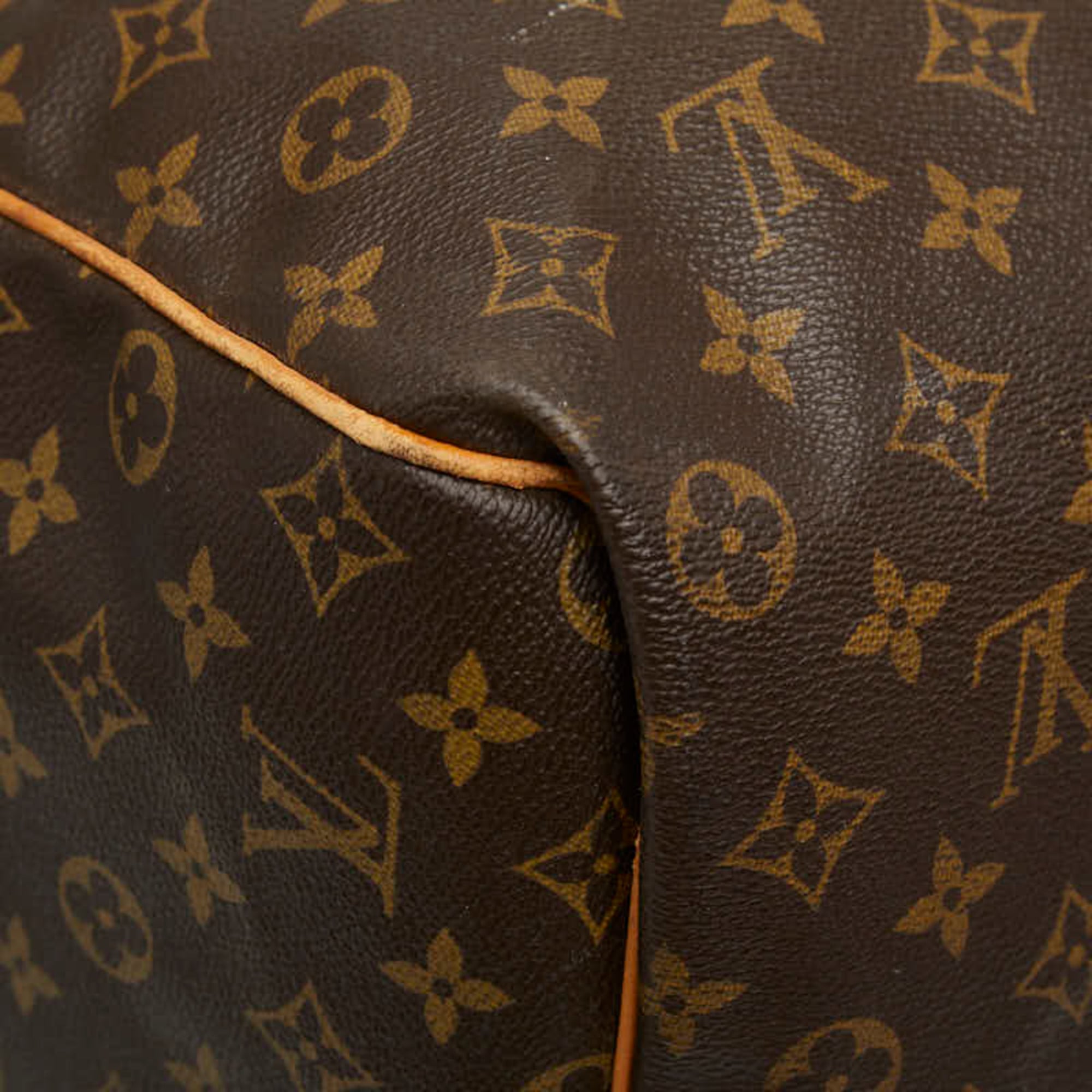 Louis Vuitton Brown Pvc Leather Boston Bag (Pre-Owned)