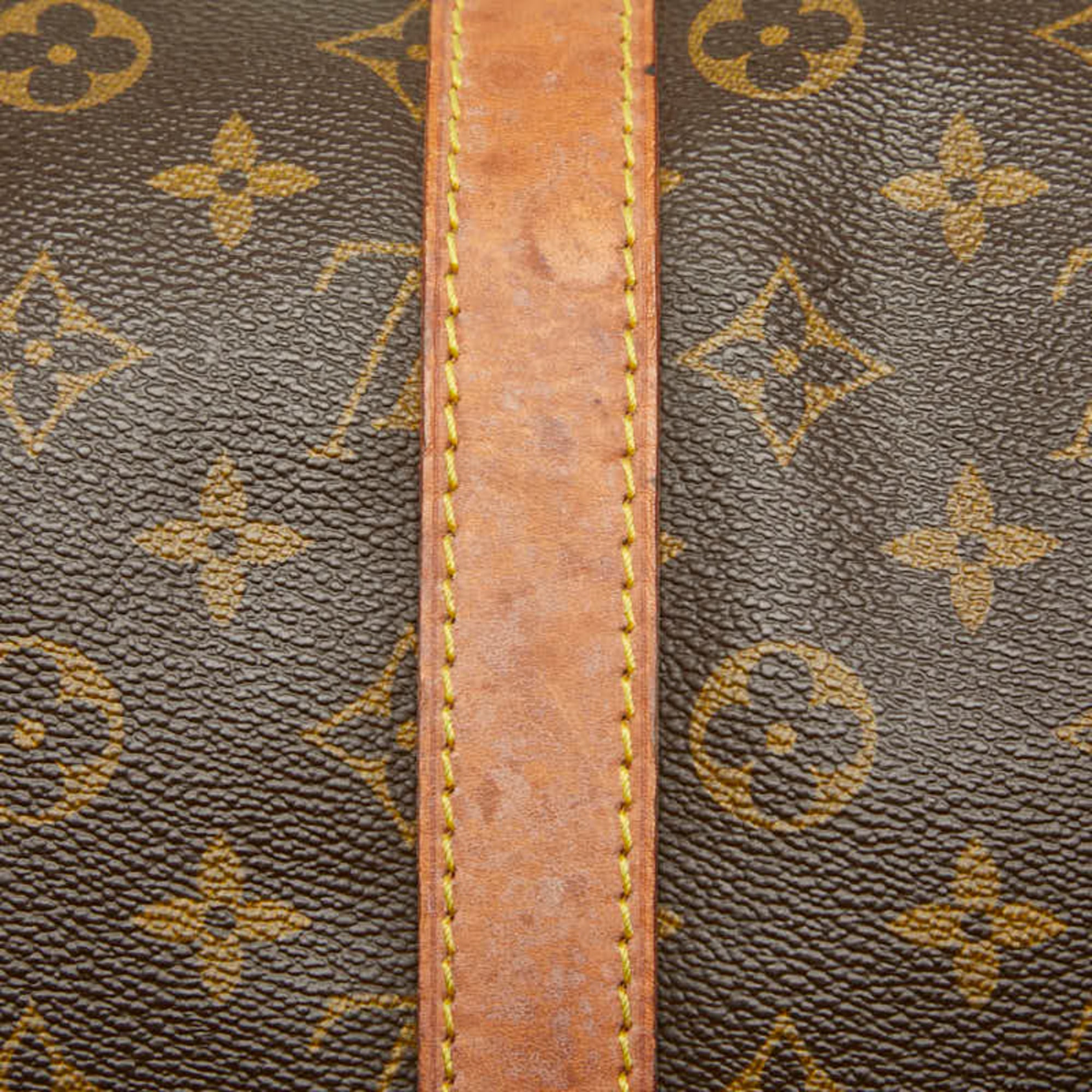Louis Vuitton Brown Pvc Leather Boston Bag (Pre-Owned)