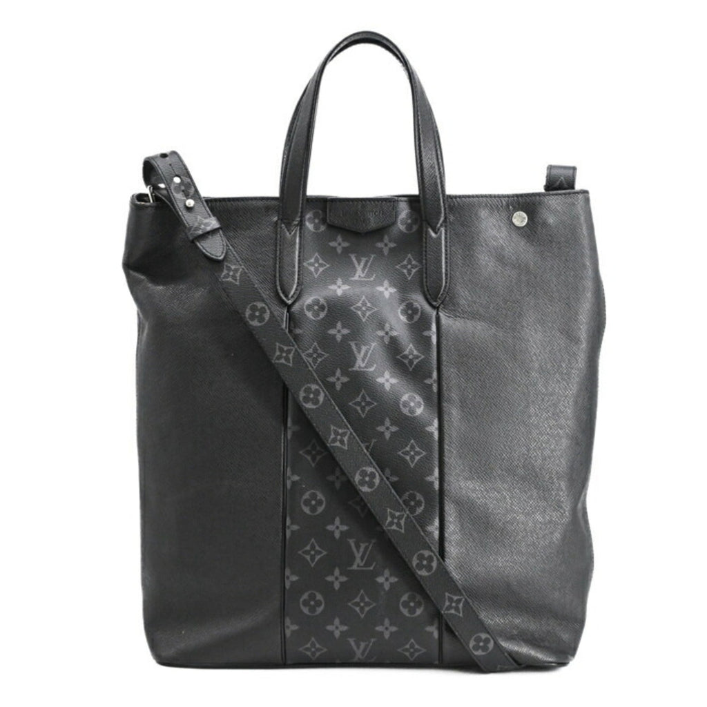 Louis Vuitton Black Noir Taigarama Handbag Shoulder Bag Tote Bag (Pre-Owned)