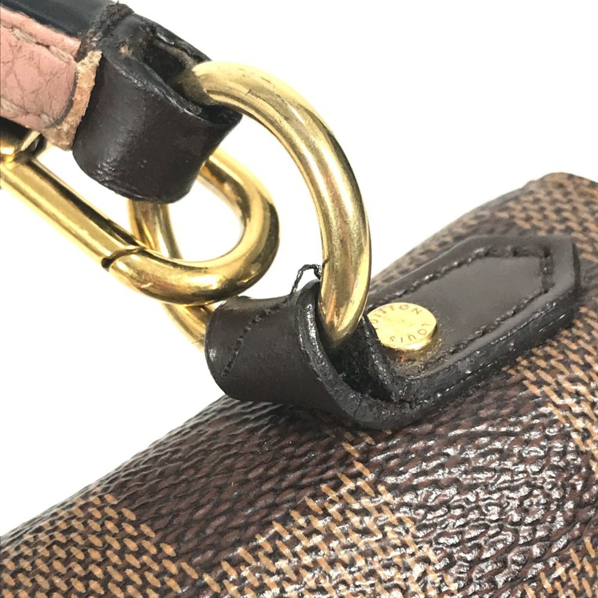 Louis Vuitton Damier Brown Pink Damier Canvas Handbag Shoulder Bag (Pre-Owned)