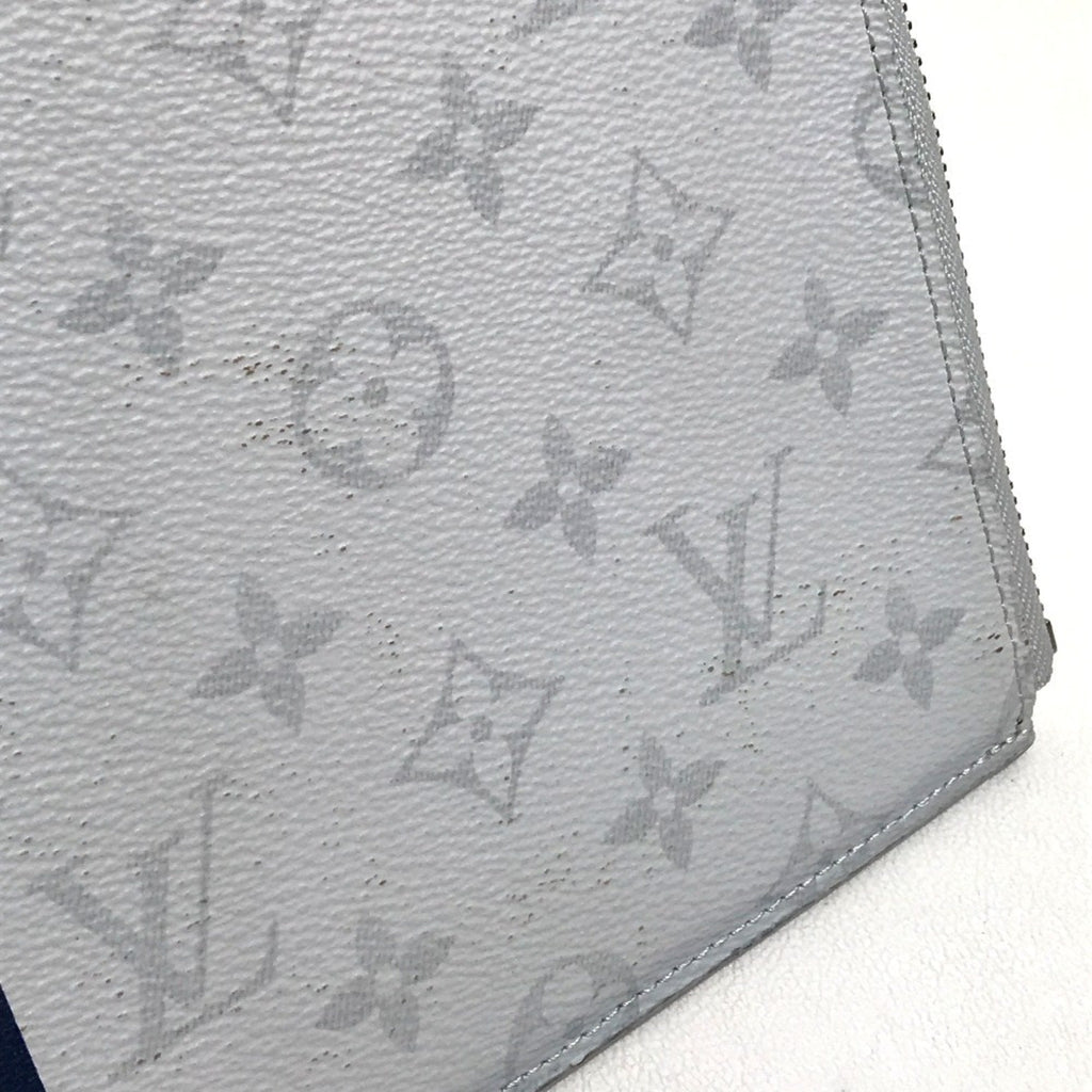 Louis Vuitton Blue Red Color White Monogram Clutch Bag Pochette (Pre-Owned)