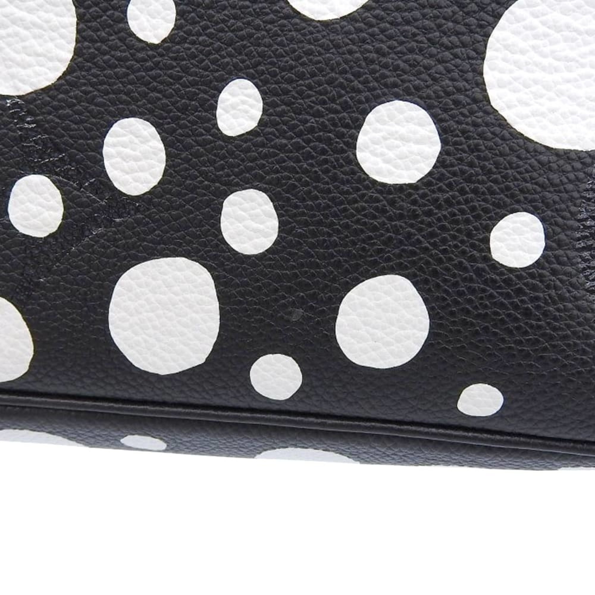 Louis Vuitton Black White Leather Tote Bag (Pre-Owned)