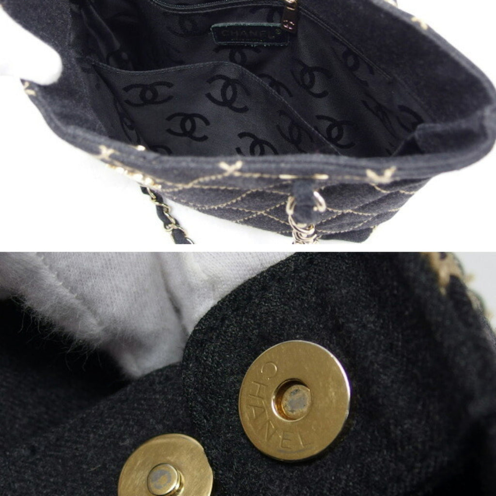 Surpique Chain Tote Quilted Wool Small