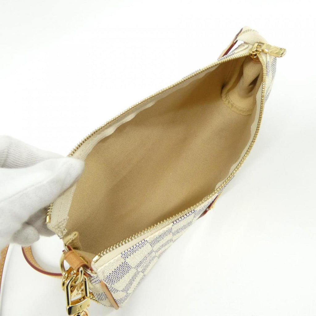 Louis Vuitton Azur White Coated Canvas Shoulder Bag (Pre-Owned)