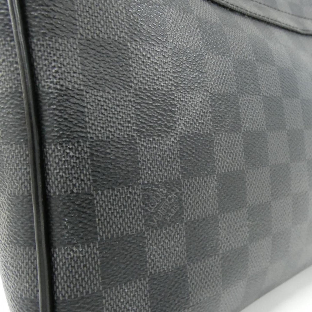 Louis Vuitton Dark Gray Graphite Coated Canvas Shoulder Bag (Pre-Owned)