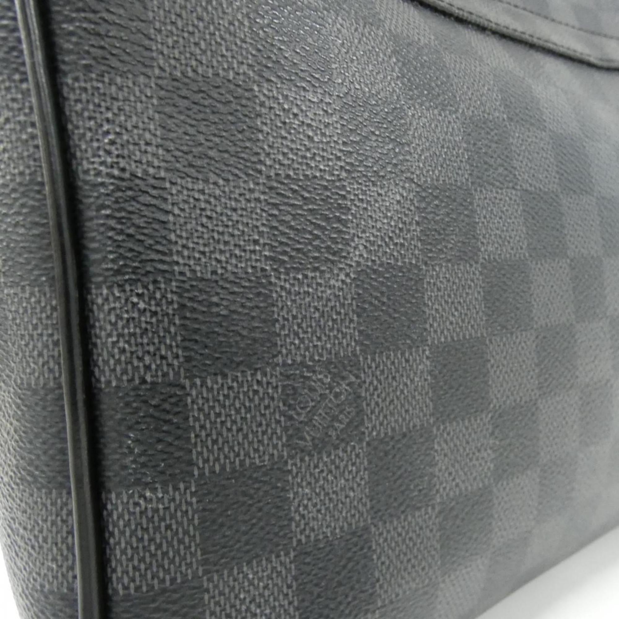 Louis Vuitton Dark Gray Graphite Coated Canvas Shoulder Bag (Pre-Owned)