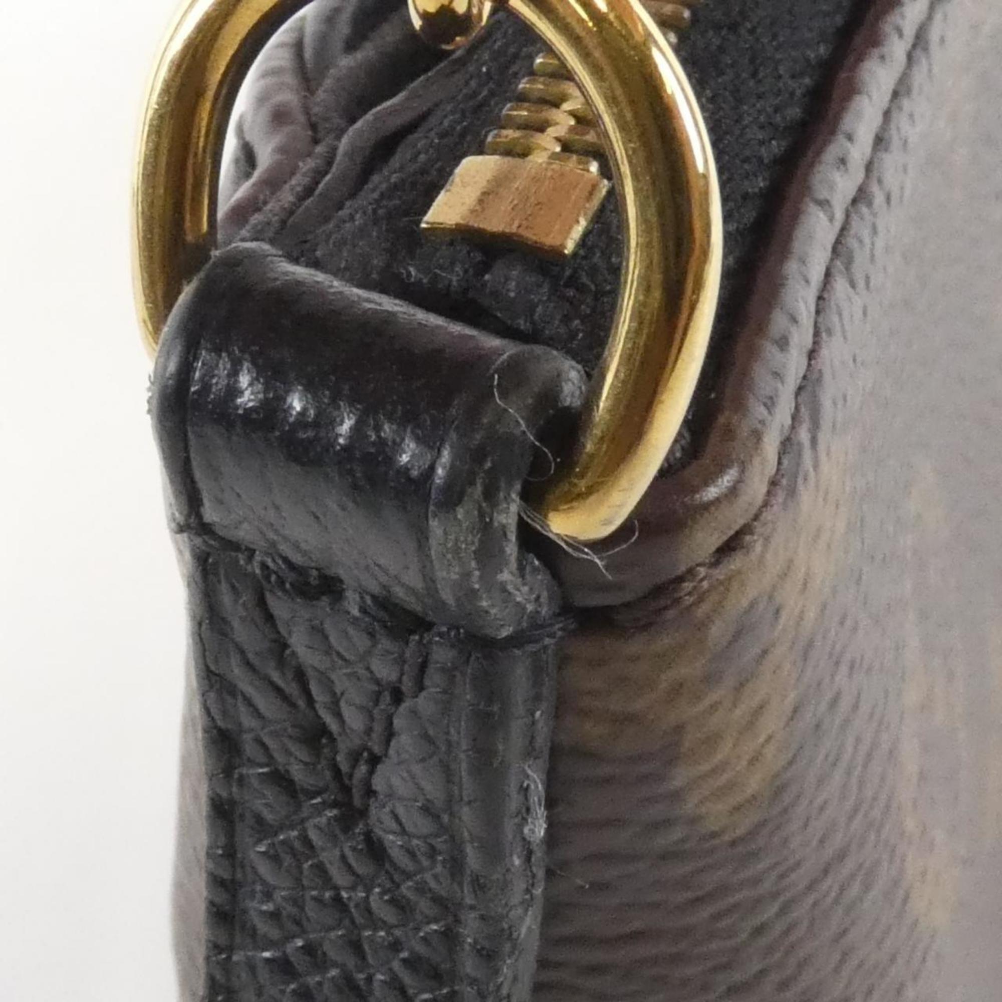 Louis Vuitton Monogram Black Marron Coated Canvas Shoulder Bag (Pre-Owned)