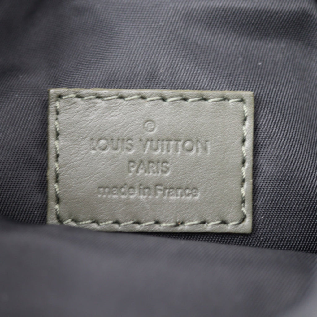 Louis Vuitton Black Khaki Leather Shoulder Bag (Pre-Owned)
