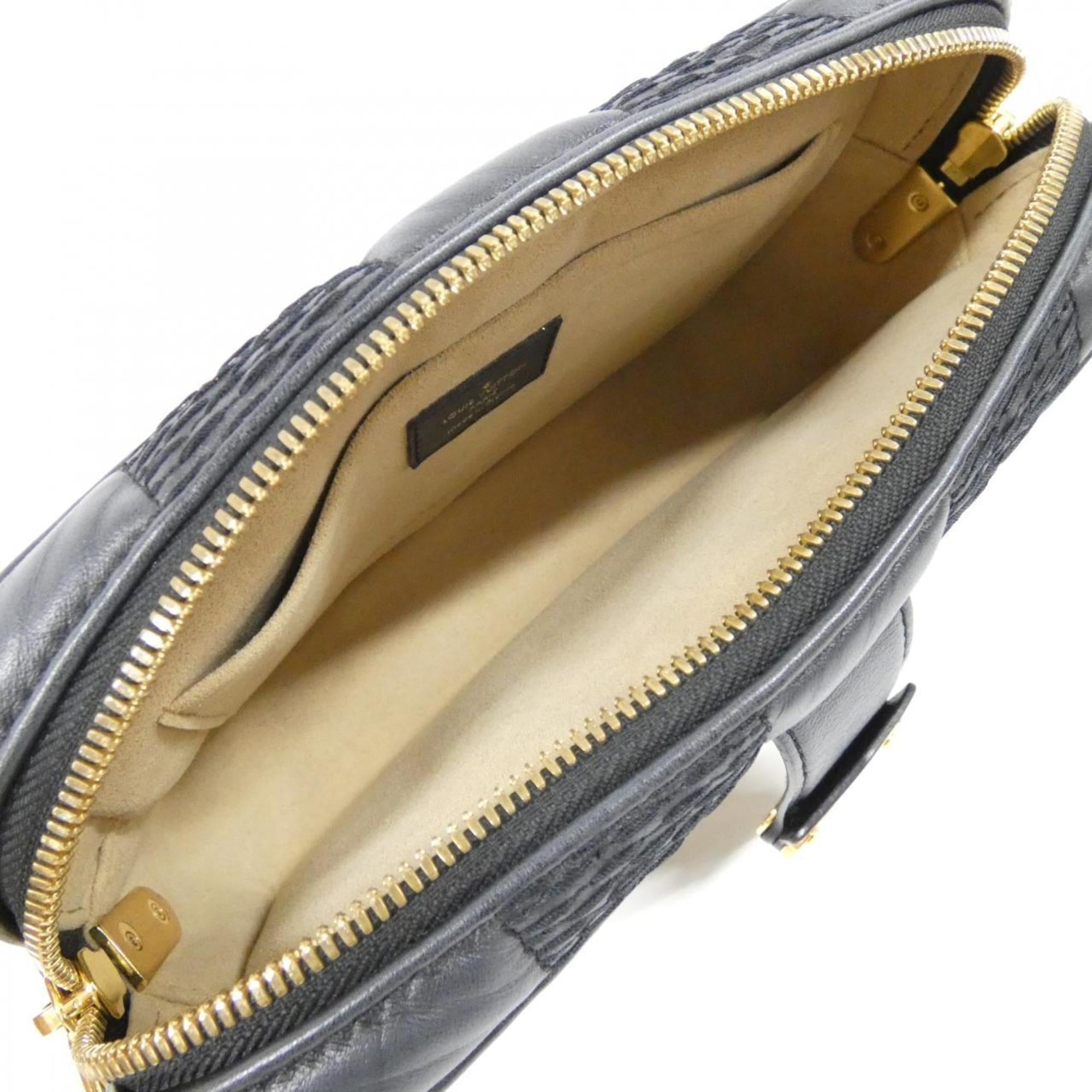 Louis Vuitton Black Leather Shoulder Bag (Pre-Owned)