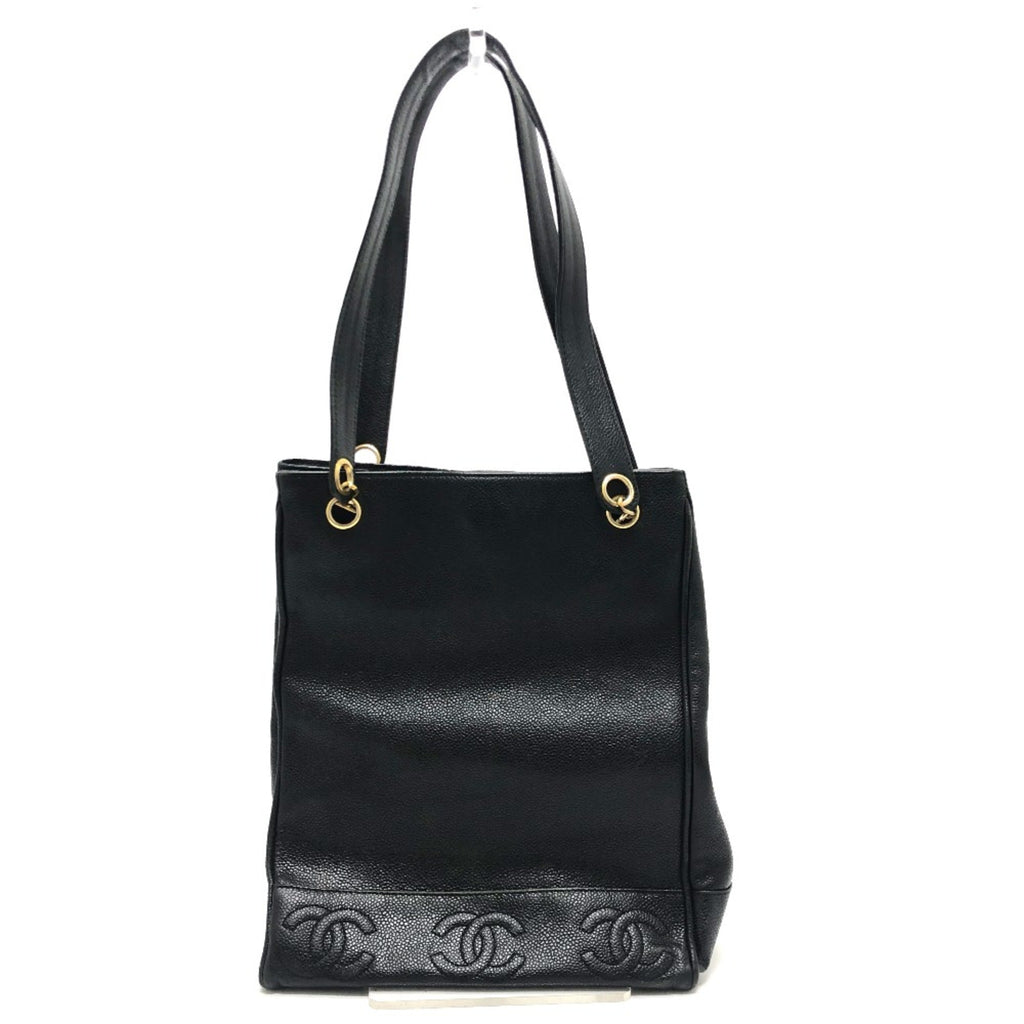 Vintage Open Chain Tote Caviar Medium
