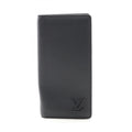 Louis Vuitton Black Leather Long Wallet (Bi-Fold) (Pre-Owned)