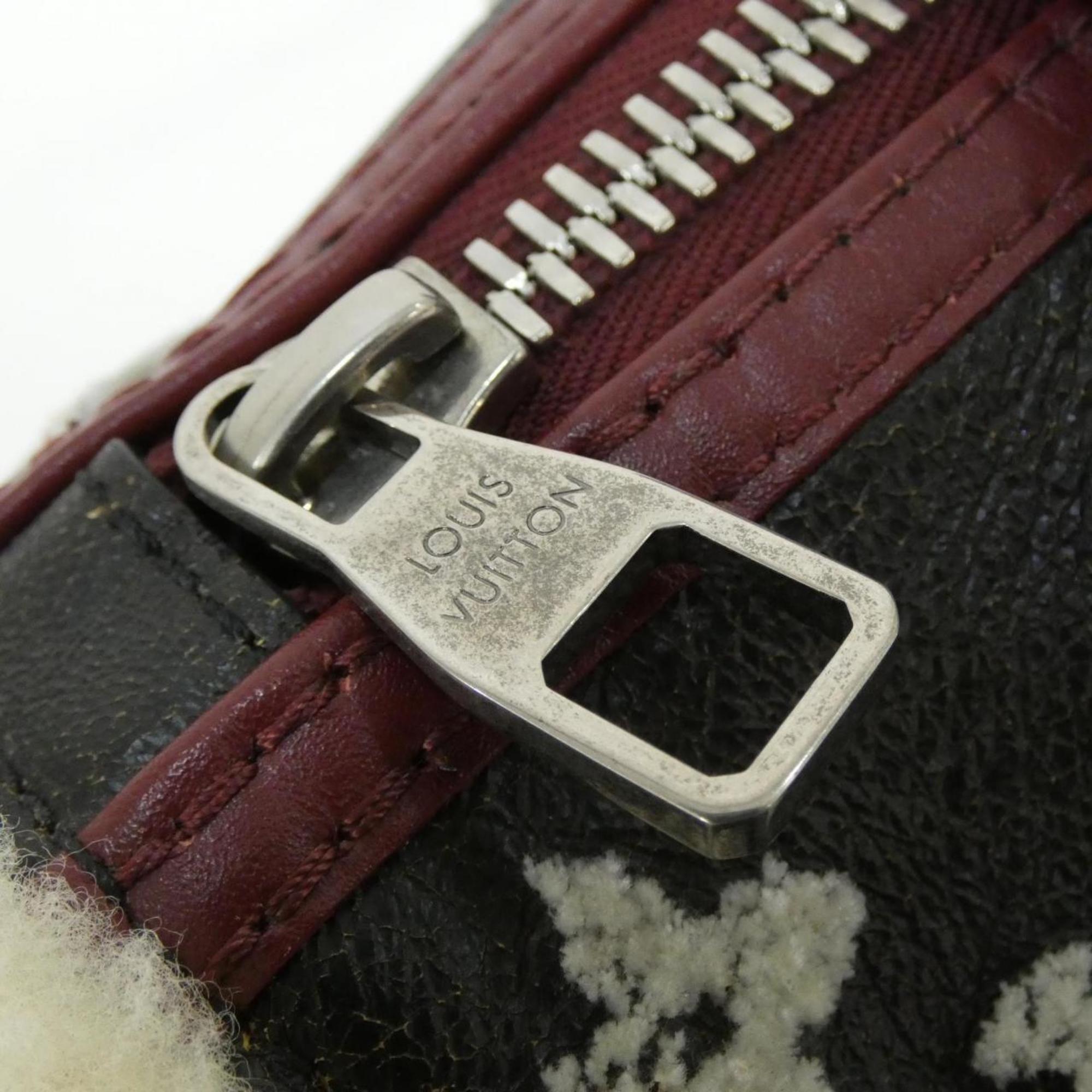 Louis Vuitton Black Ivory Rouge Leather Boston Bag (Pre-Owned)