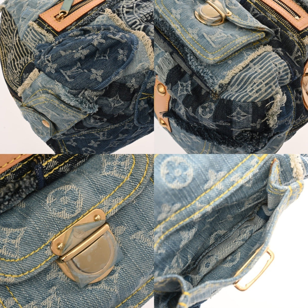 Louis Vuitton Monogram Denim Blue Monogram Denim Handbag (Pre-Owned)