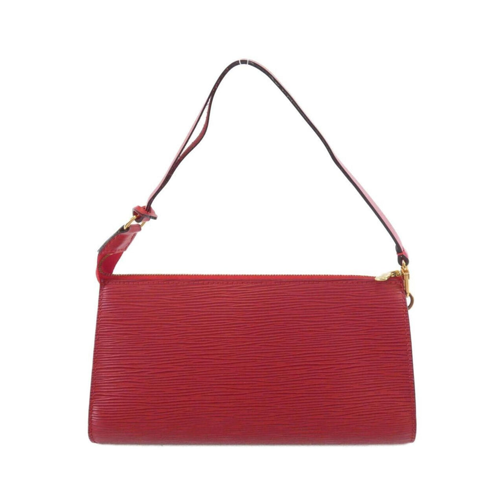 Louis Vuitton Red Color Leather Pochette Pouch (Pre-Owned)