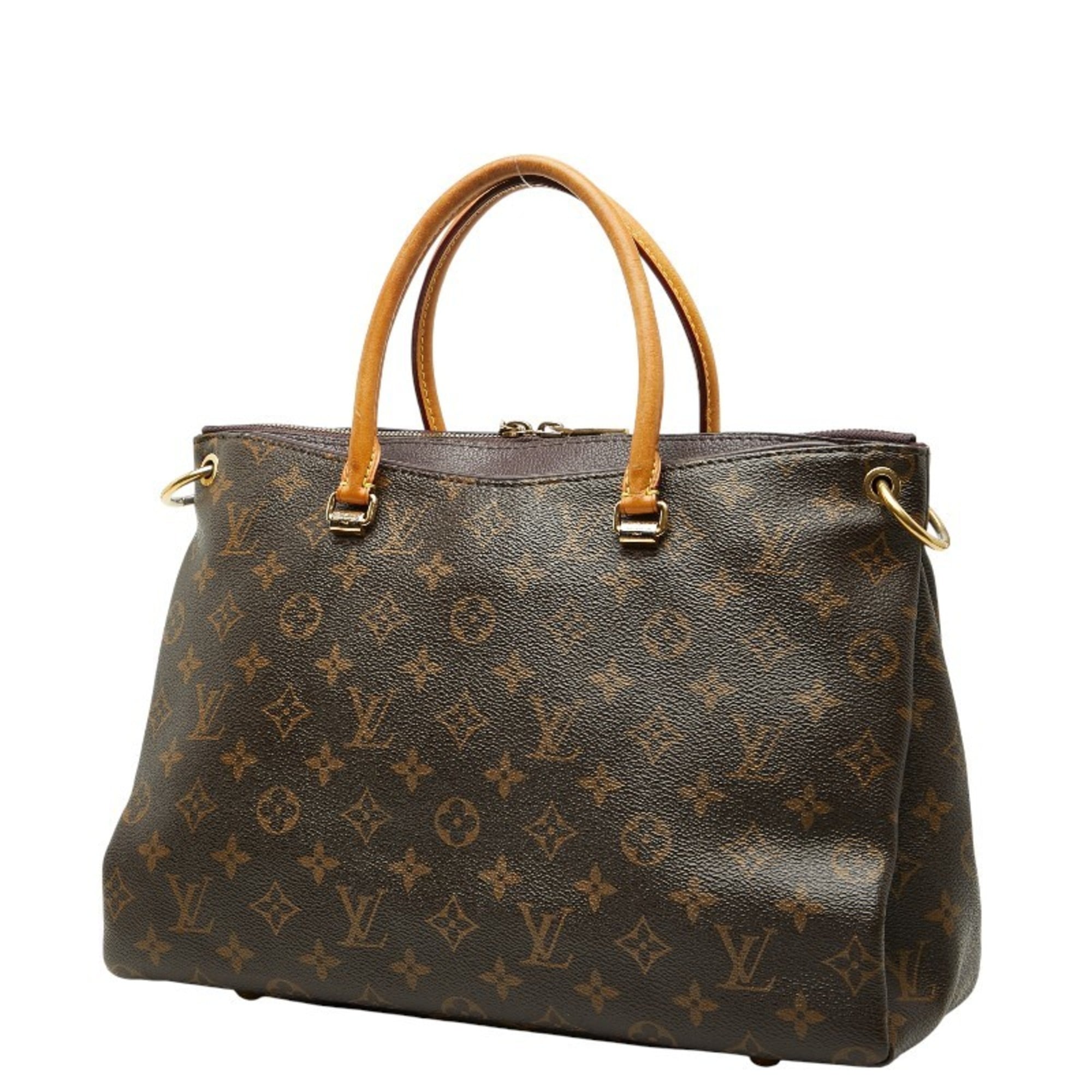Louis Vuitton Brown Purple Pvc Leather Handbag Shoulder Bag (Pre-Owned)