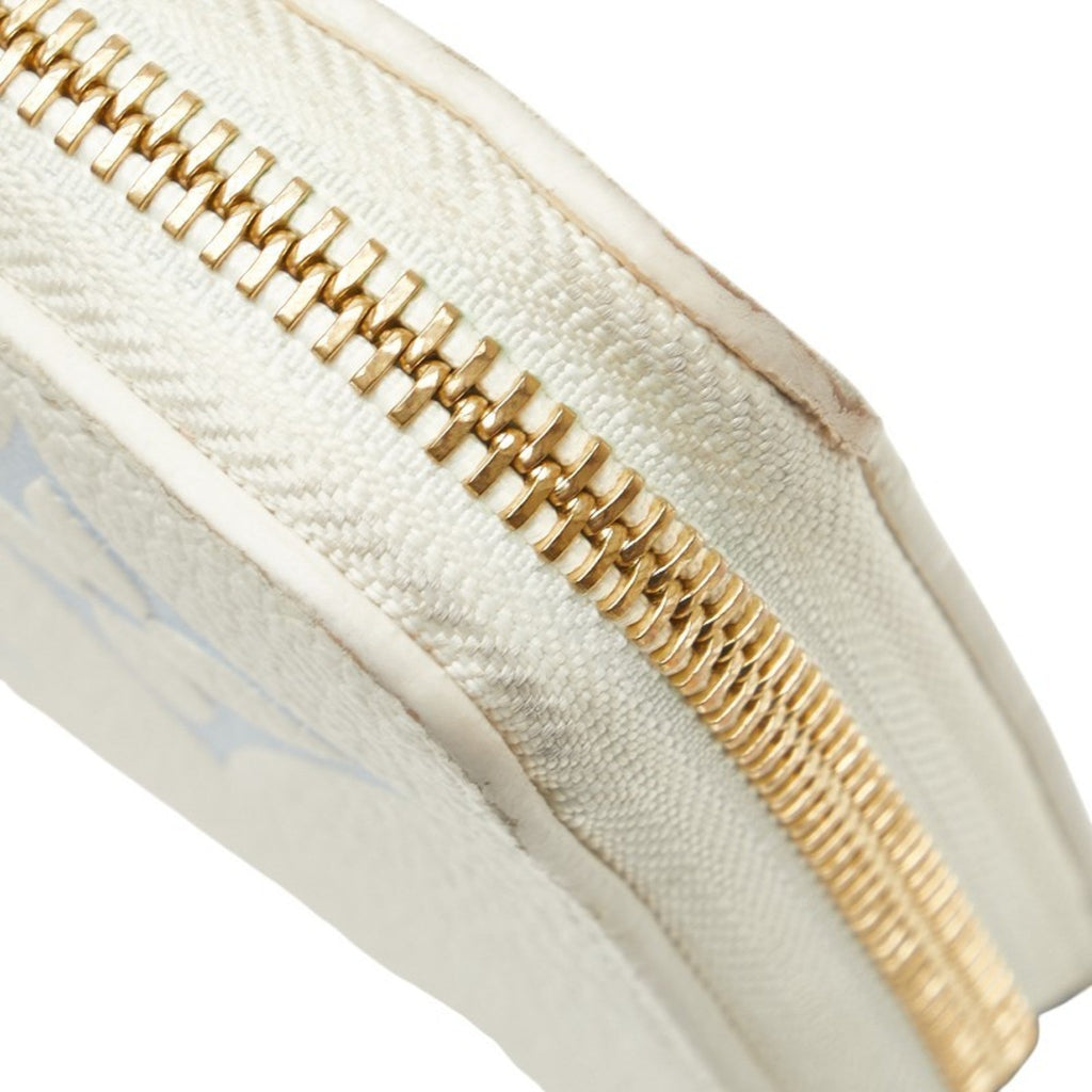 Louis Vuitton Blue White Leather Long Wallet (Bi-Fold) (Pre-Owned)
