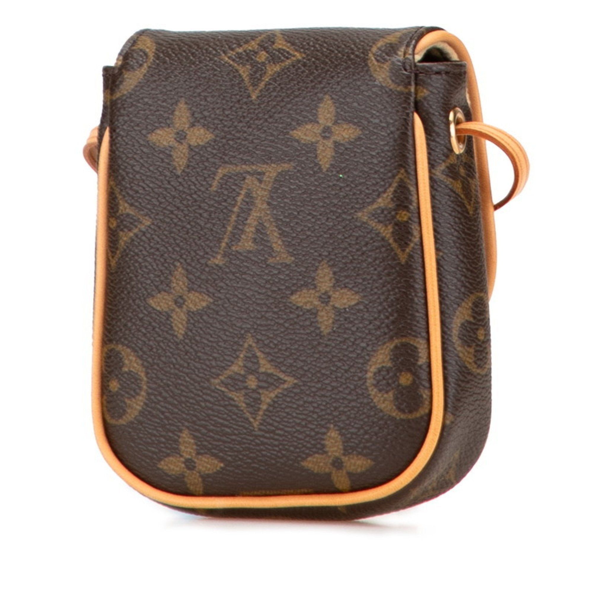 Louis Vuitton Monogram Brown Pvc Leather Pochette Shoulder Bag (Pre-Owned)