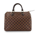 Louis Vuitton Brown Damier Canvas Ebene Damier Canvas Boston Bag Handbag (Pre-Owned)