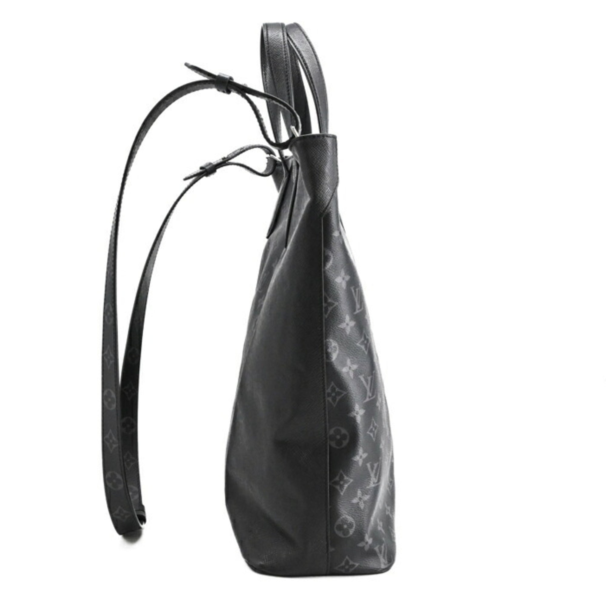 Louis Vuitton Black Noir Taigarama Handbag Shoulder Bag Tote Bag (Pre-Owned)