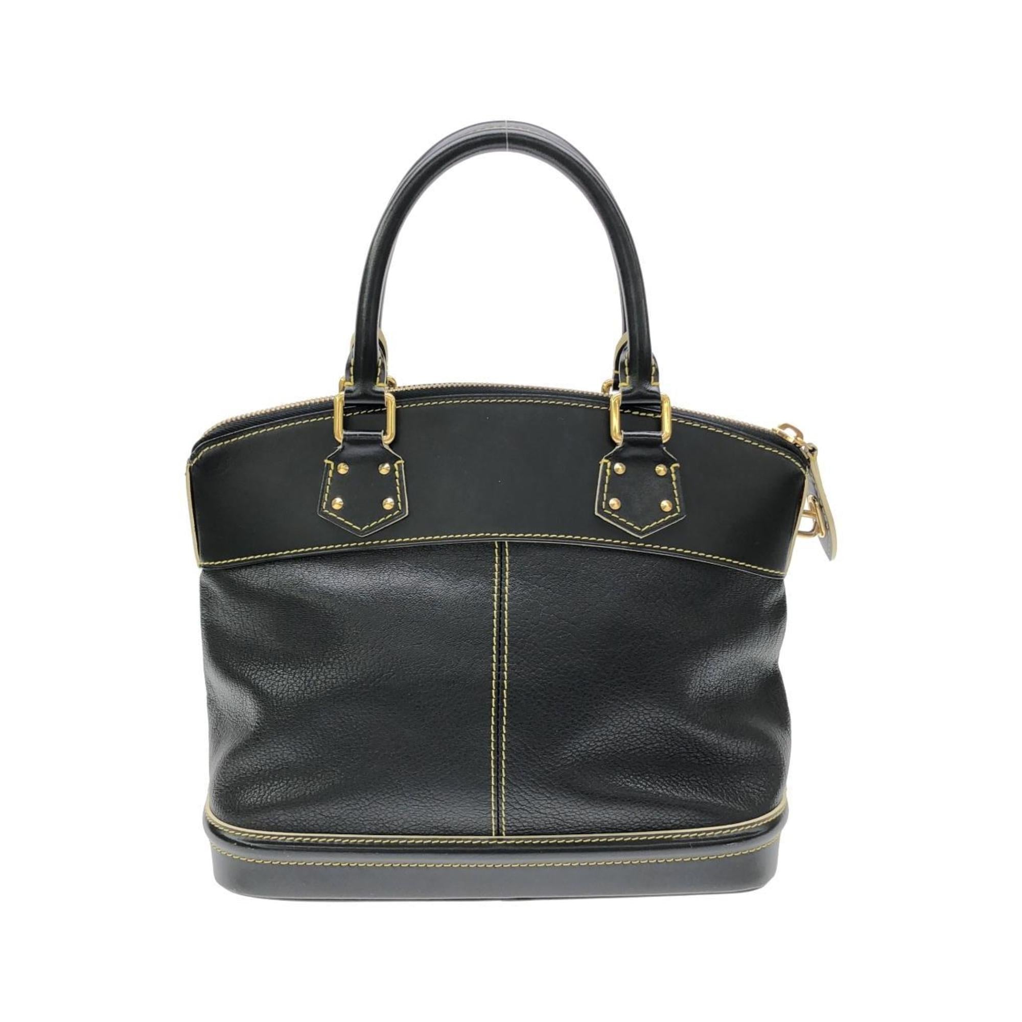 Louis Vuitton Black Leather Handbag (Pre-Owned)