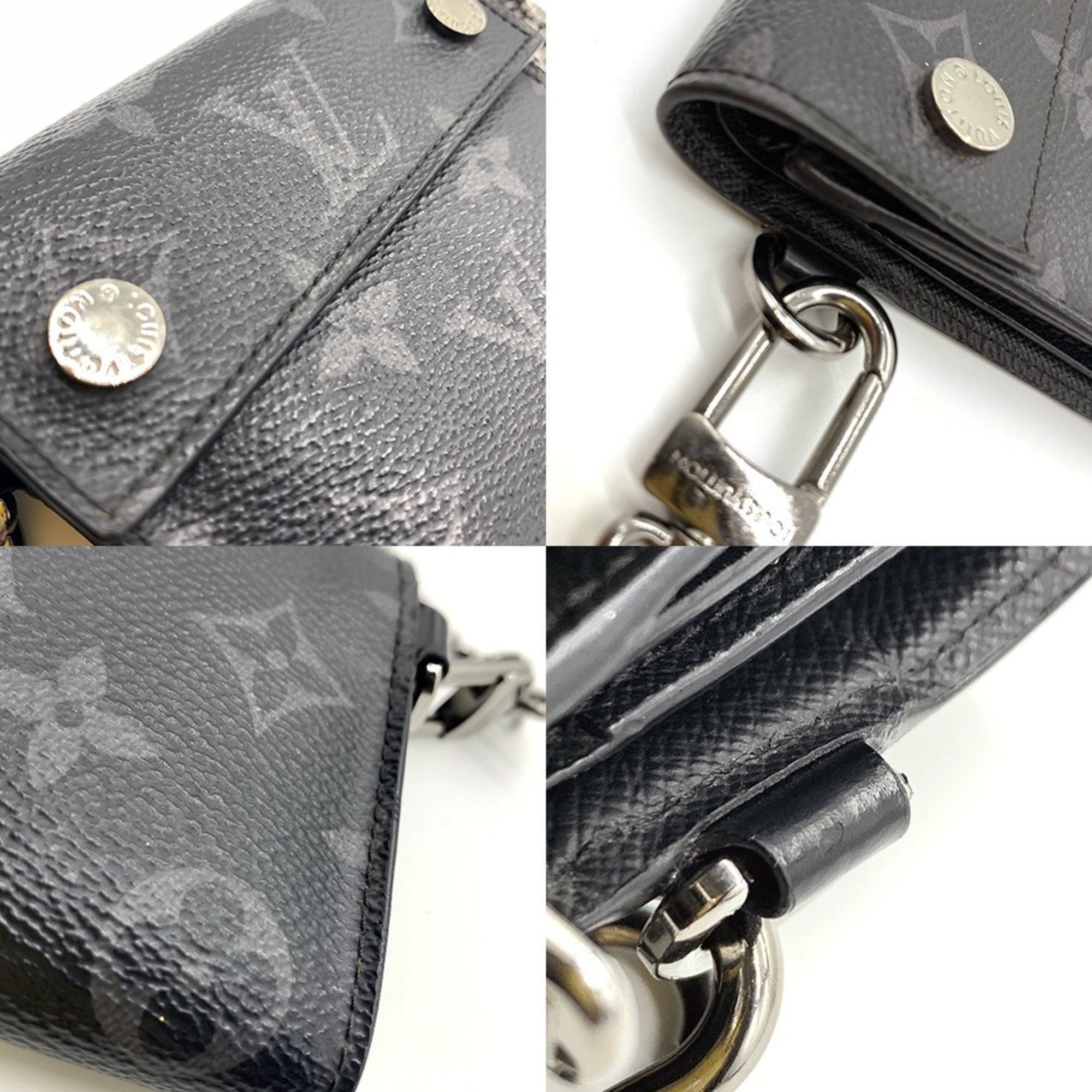 Louis Vuitton Monogram Eclipse Monogram Eclipse Monogram Eclipse Wallet (Tri-Fold) (Pre-Owned)