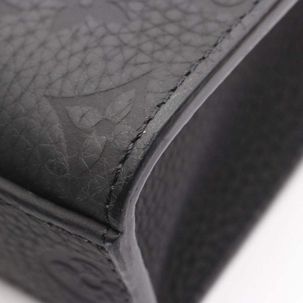 Louis Vuitton Black Noir Leather Handbag Tote Bag (Pre-Owned)