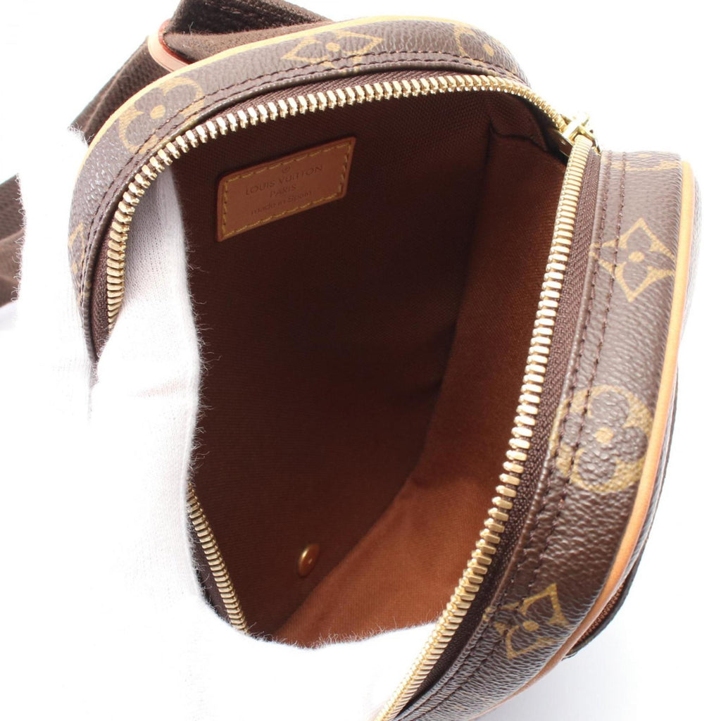 Louis Vuitton Brown Coated Canvas Leather Fanny Pack (Pre-Owned)