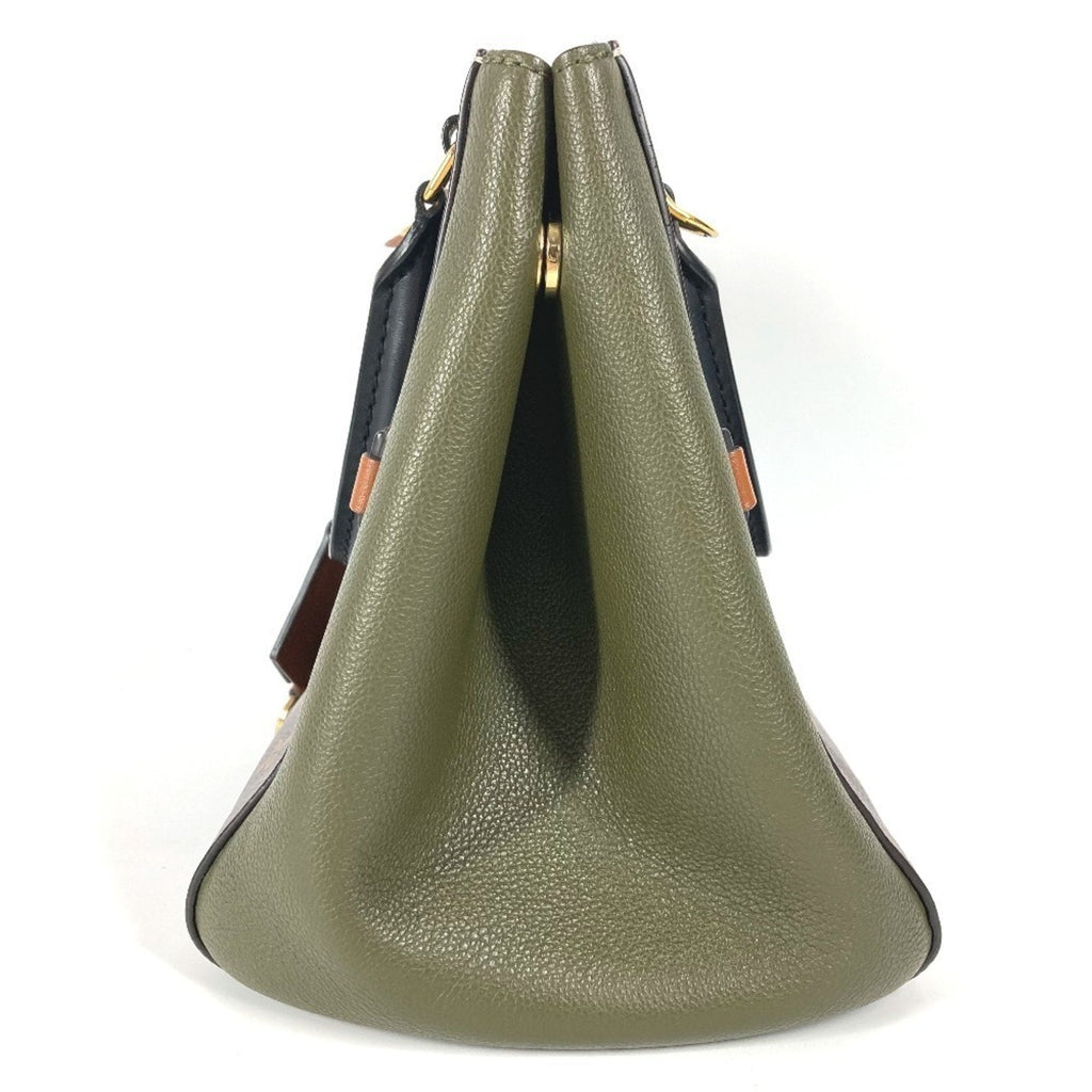 Louis Vuitton Brown Khaki Monogram White Monogram Handbag Tote Bag (Pre-Owned)