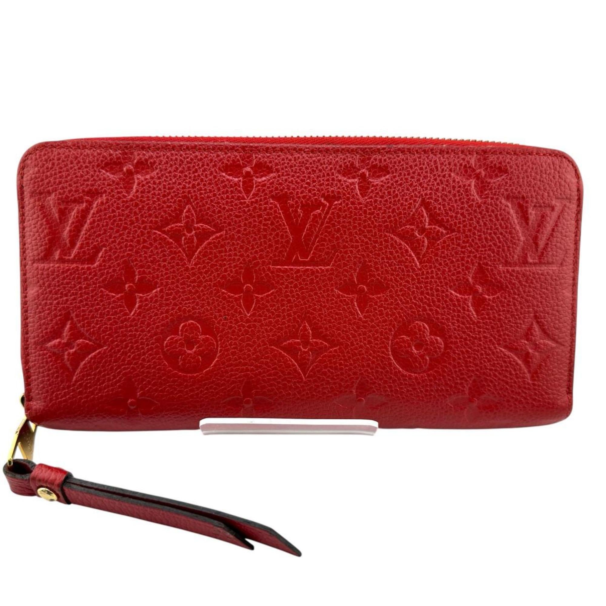Louis Vuitton Monogram Empreinte Red Color Monogram Empreinte Long Wallet (Bi-Fold) (Pre-Owned)