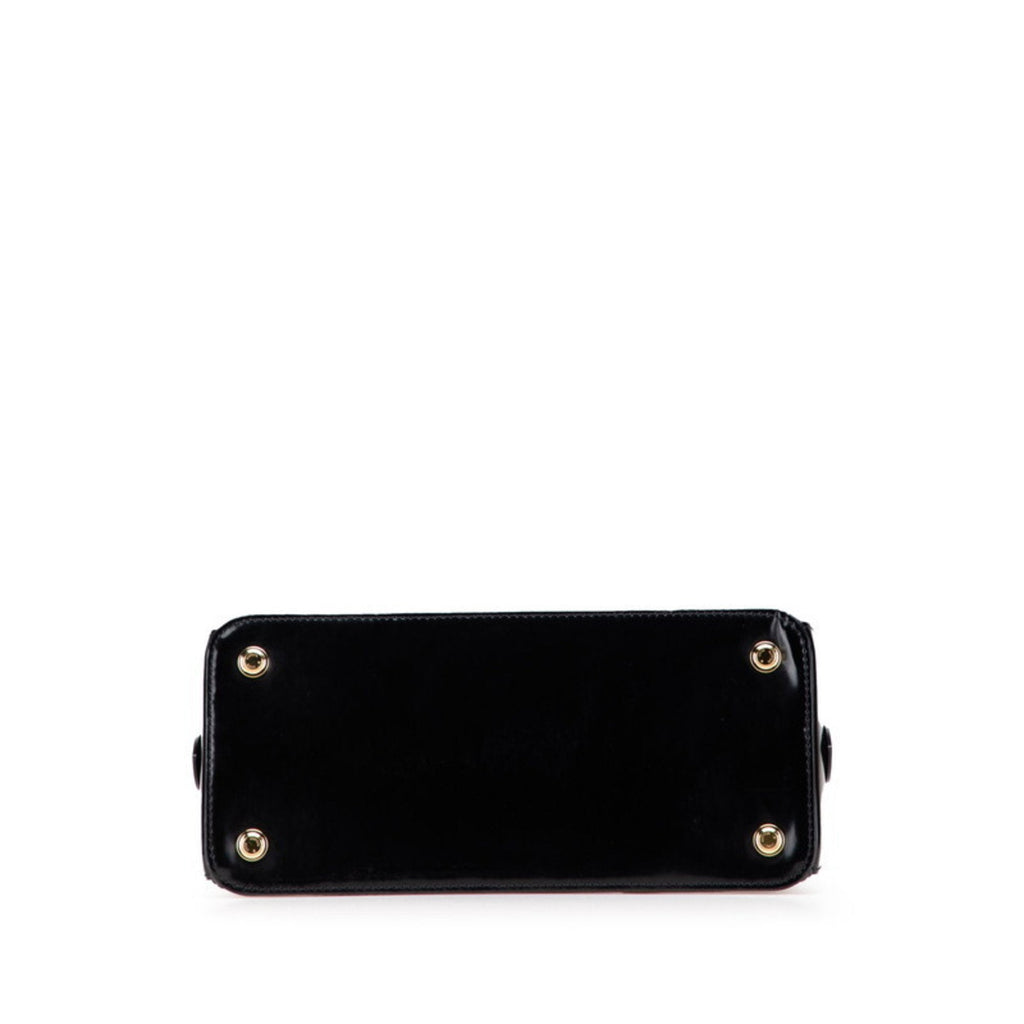 Louis Vuitton Black Leather Handbag Shoulder Bag (Pre-Owned)