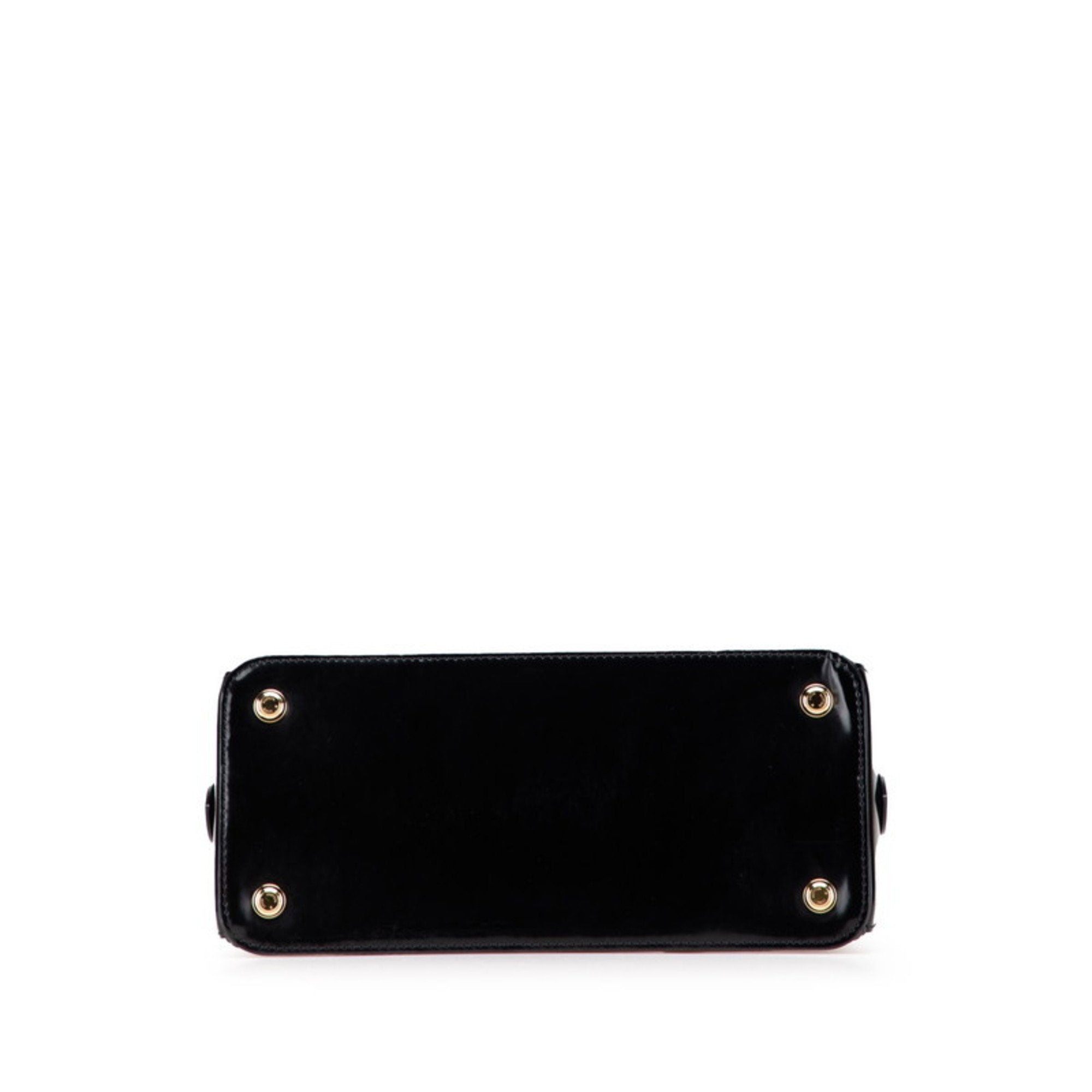 Louis Vuitton Black Leather Handbag Shoulder Bag (Pre-Owned)