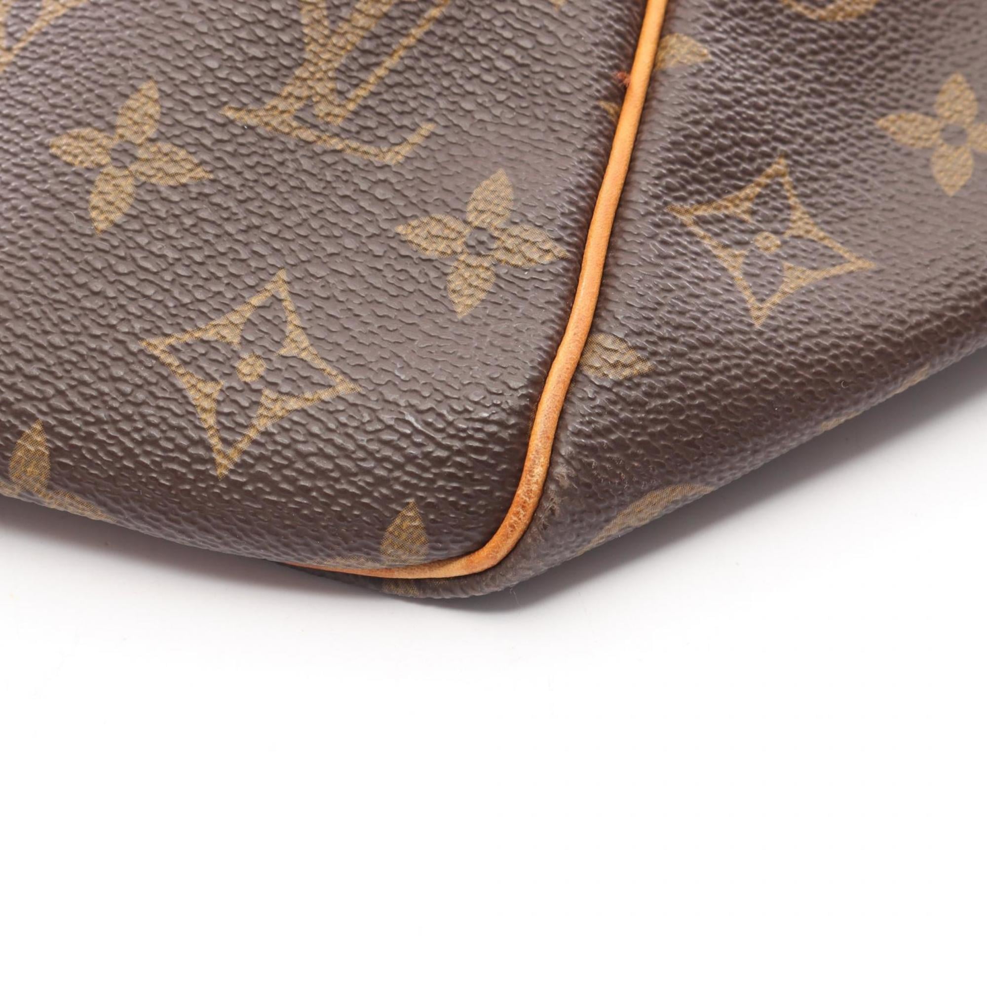 Louis Vuitton Brown Monogram Coated Canvas Leather Boston Bag (Pre-Owned)