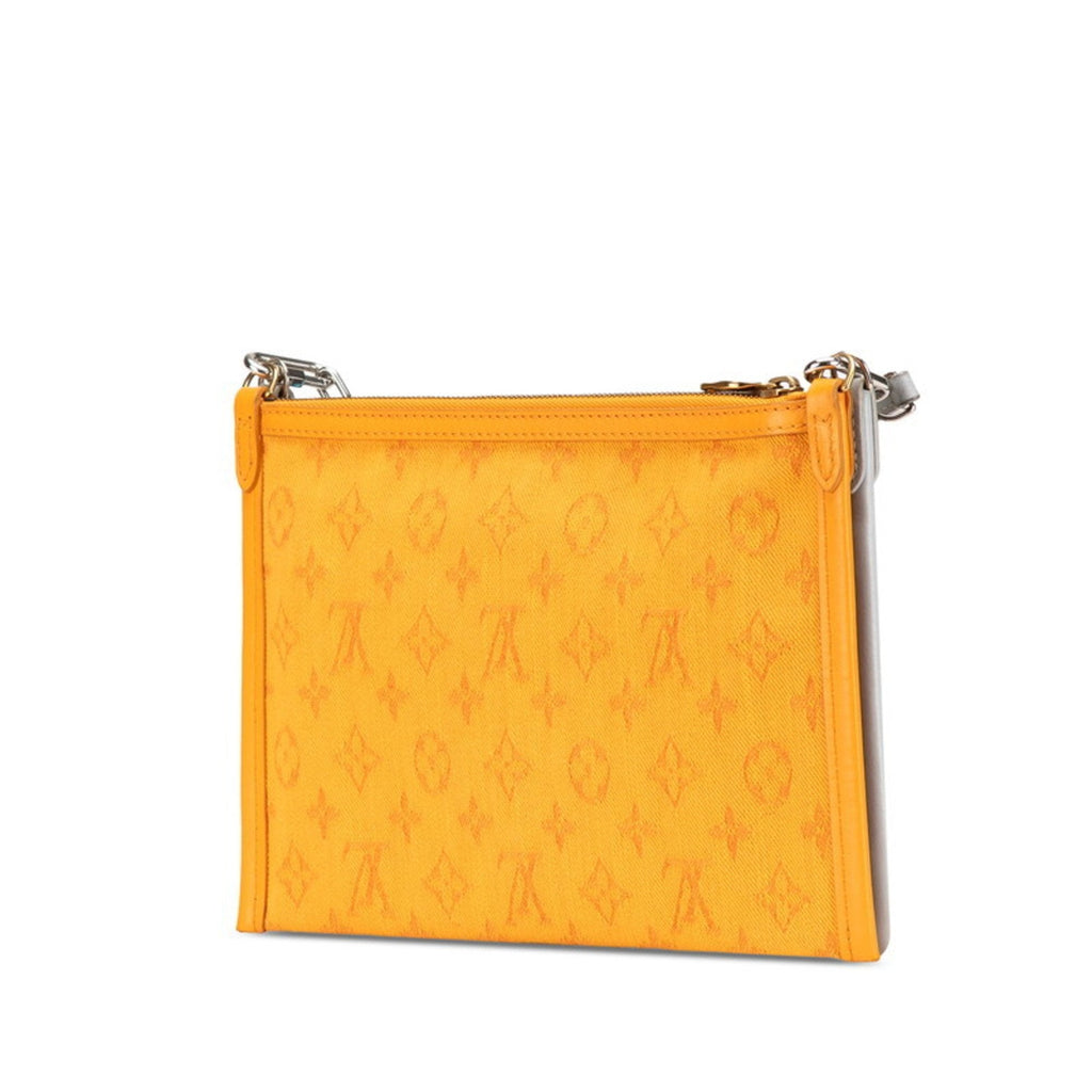Louis Vuitton Gray Orange Pvc Canvas Shoulder Bag (Pre-Owned)