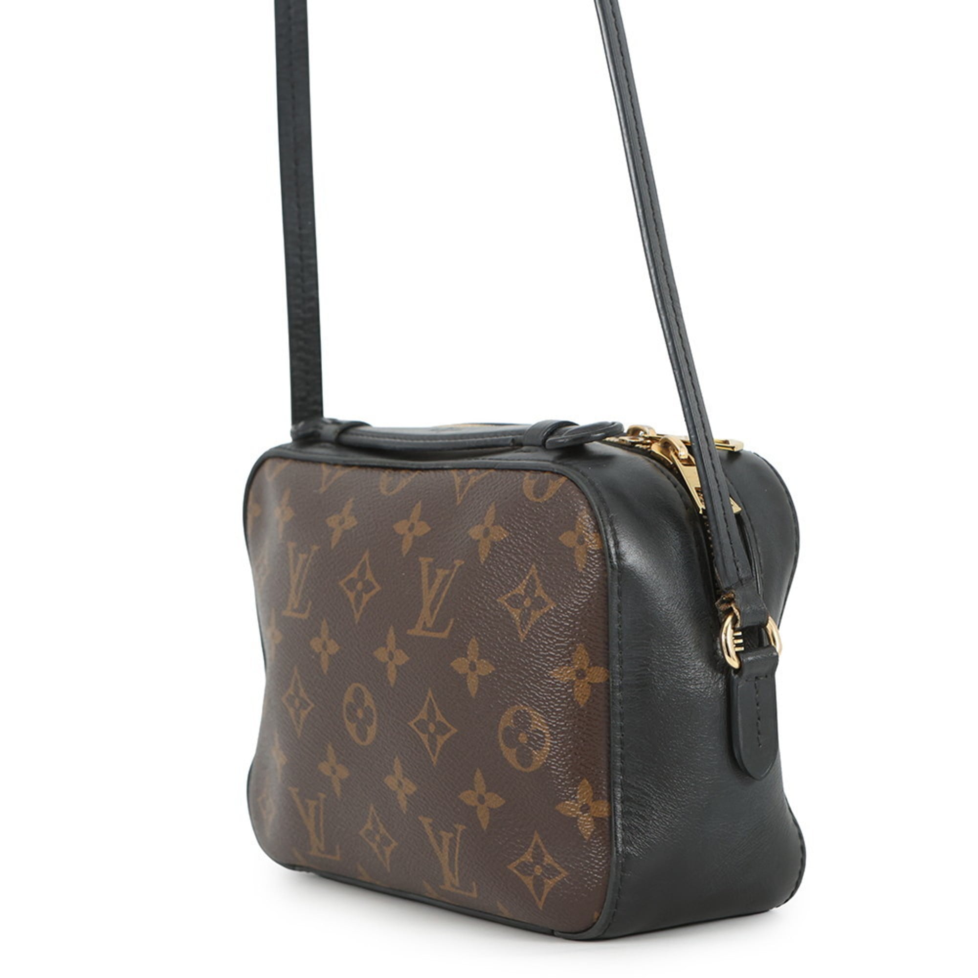 Louis Vuitton Black Monogram Noir Monogram Leather Shoulder Bag (Pre-Owned)