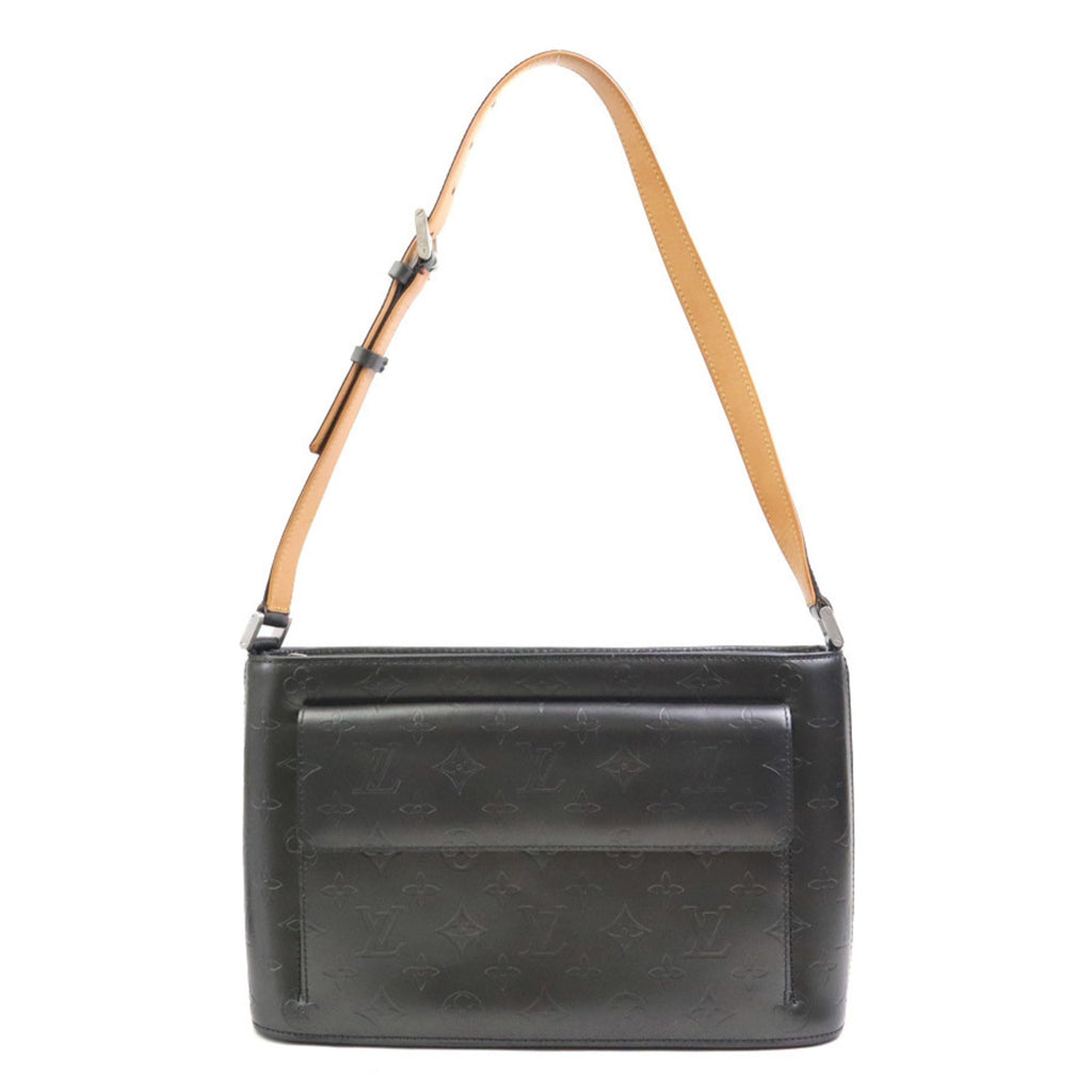 Louis Vuitton Black Gray Monogram Mat Shoulder Bag (Pre-Owned)