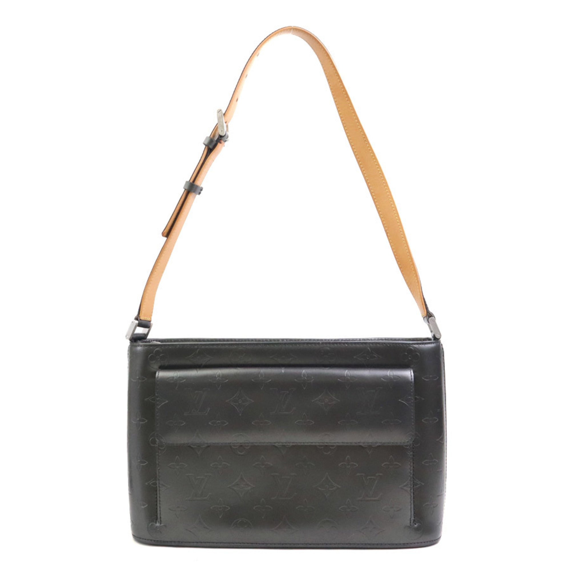 Louis Vuitton Black Gray Monogram Mat Shoulder Bag (Pre-Owned)