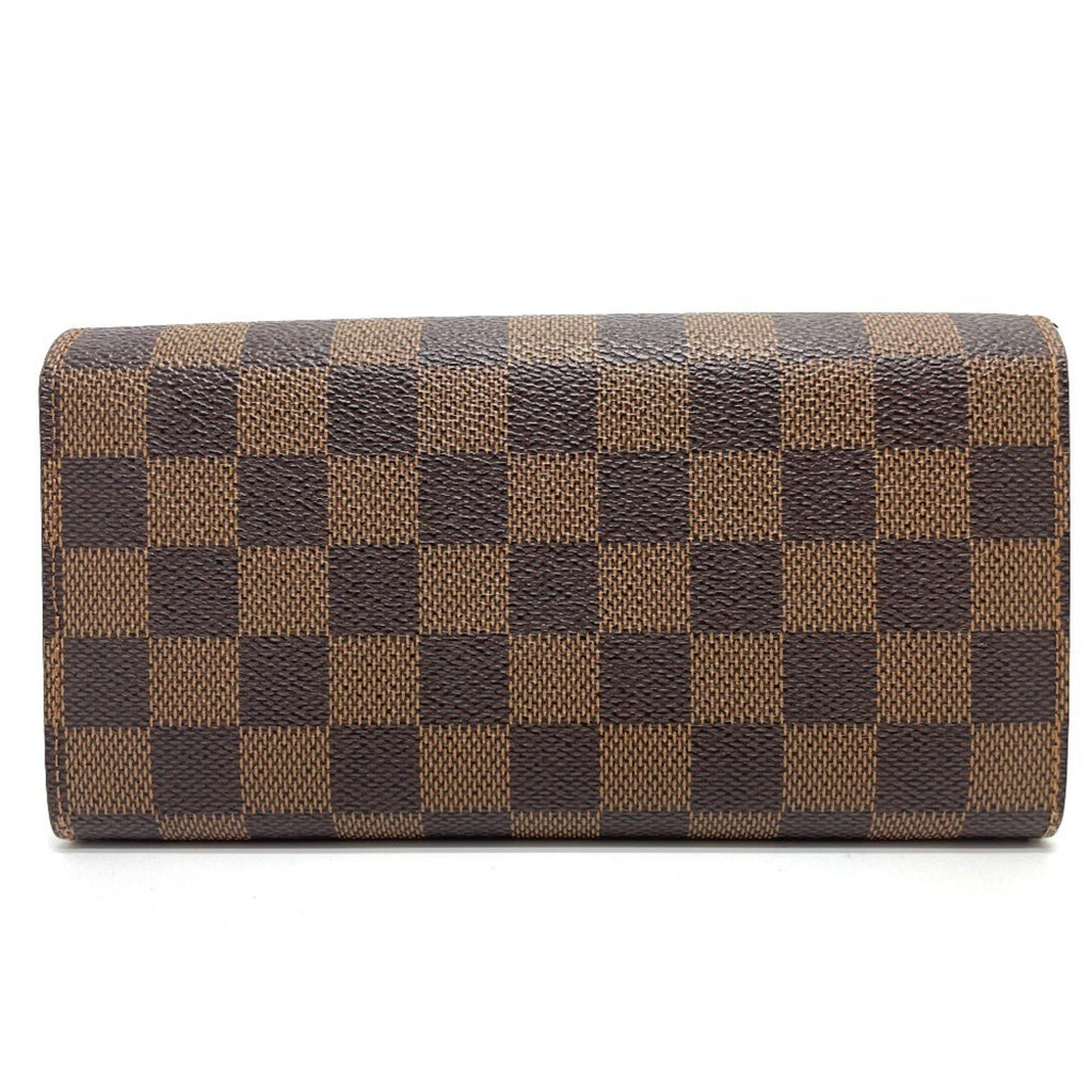 Louis Vuitton Damier Brown Damier Canvas Ebene Damier Canvas Long Wallet (Bi-Fold) (Pre-Owned)
