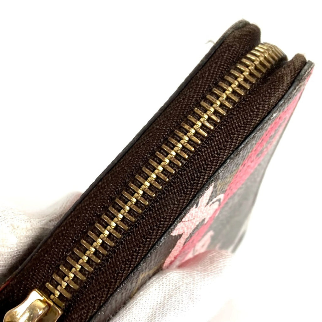 Louis Vuitton Monogram Bay Brown Pink Monogram Long Wallet (Bi-Fold) (Pre-Owned)