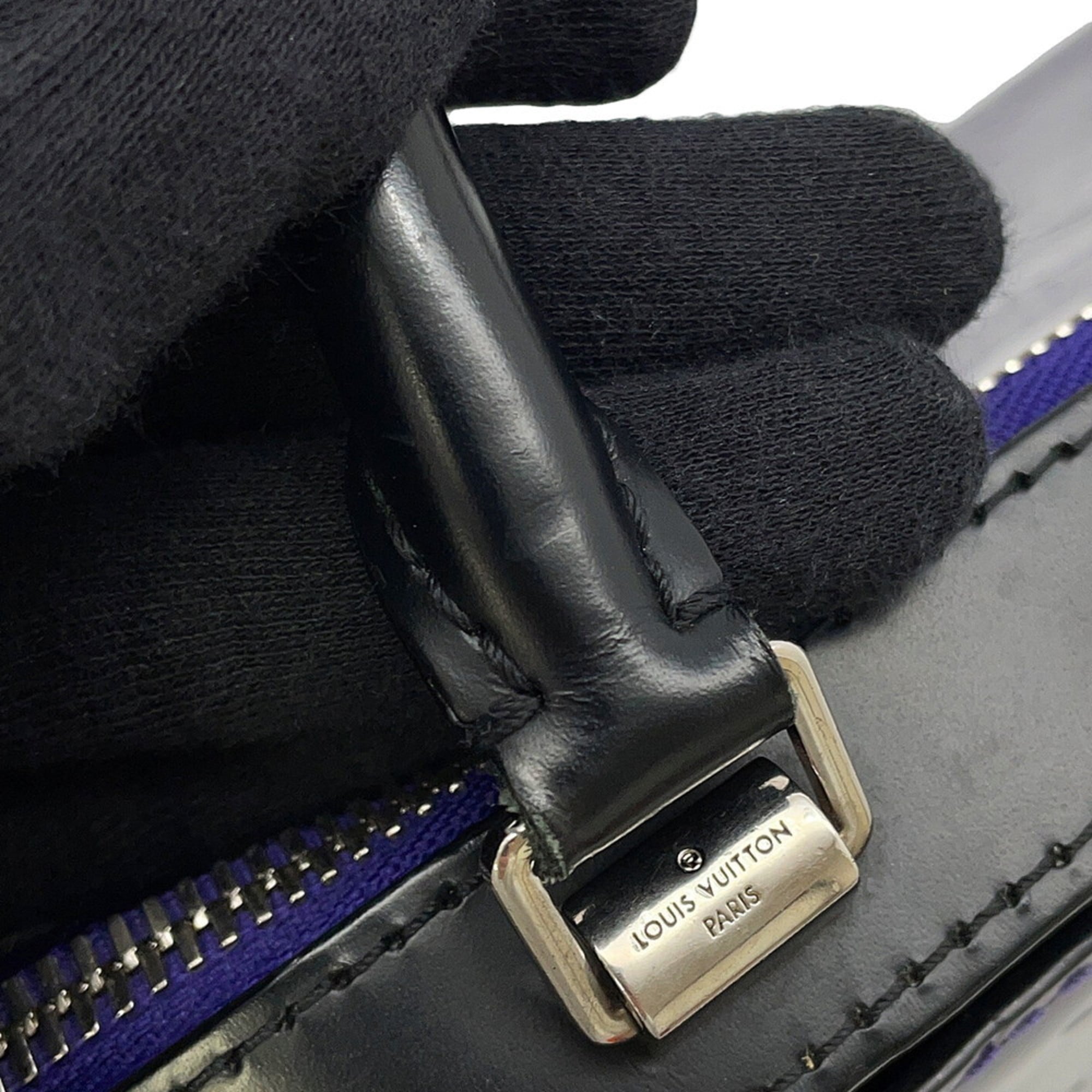 Louis Vuitton Monogram Noir Purple Monogram Vernis Handbag Shoulder Bag (Pre-Owned)