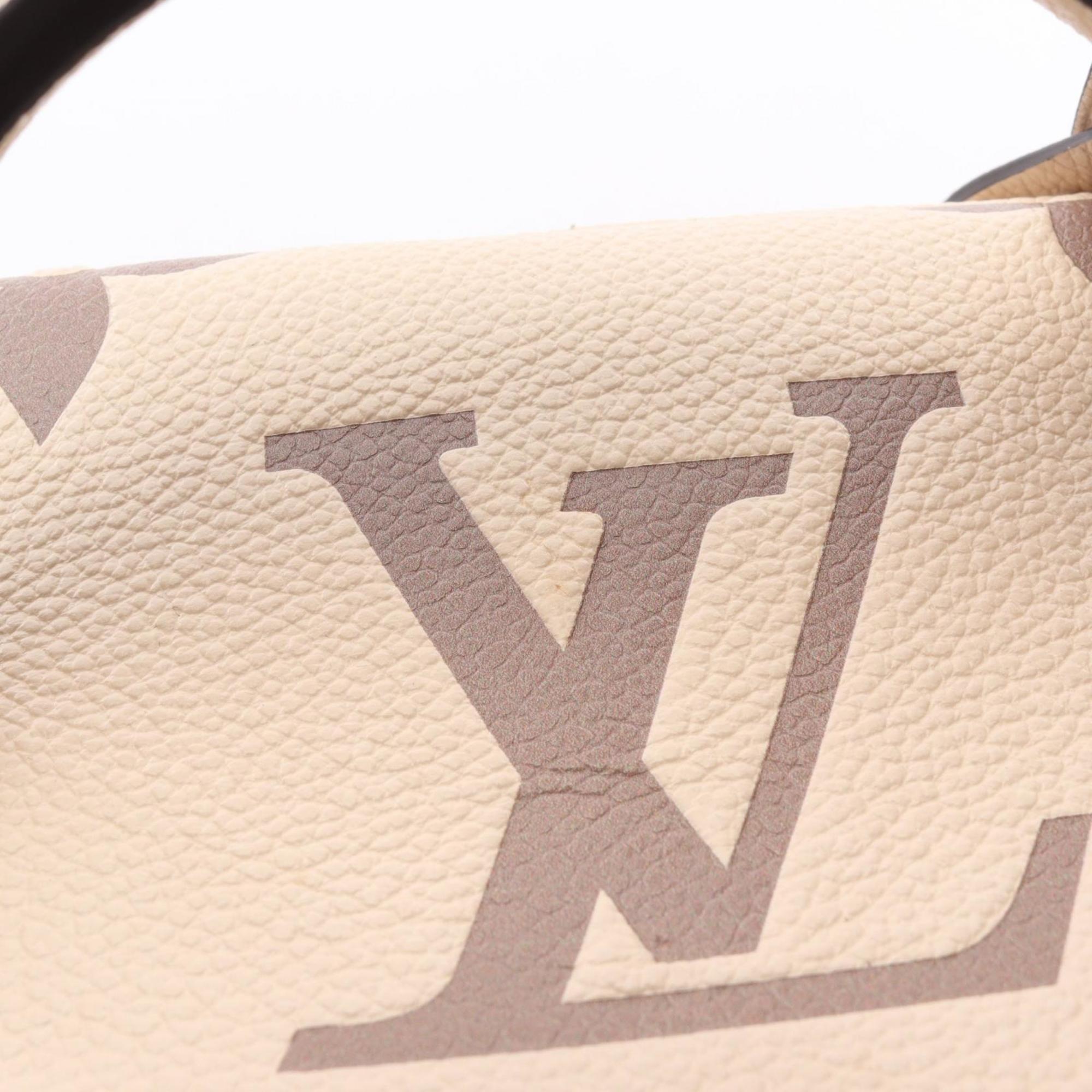 Louis Vuitton Beige Brown Coated Canvas Handbag (Pre-Owned)