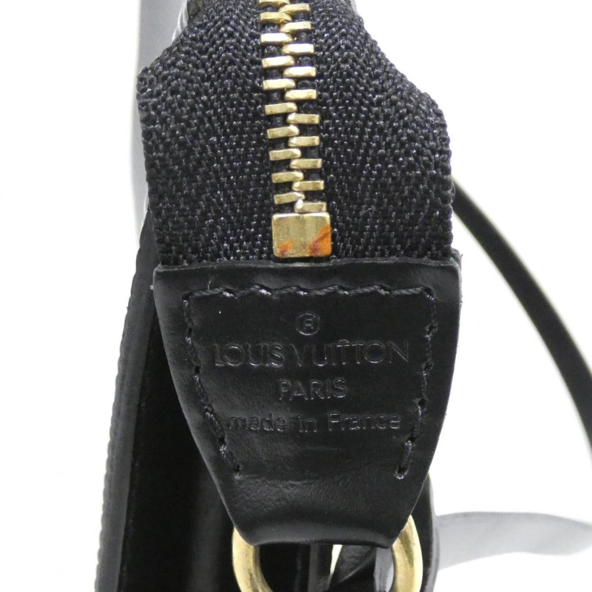 Louis Vuitton Black Leather Pochette Pouch (Pre-Owned)