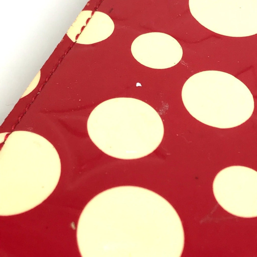 Louis Vuitton Red Color White Patent Leather Long Wallet (Bi-Fold) (Pre-Owned)