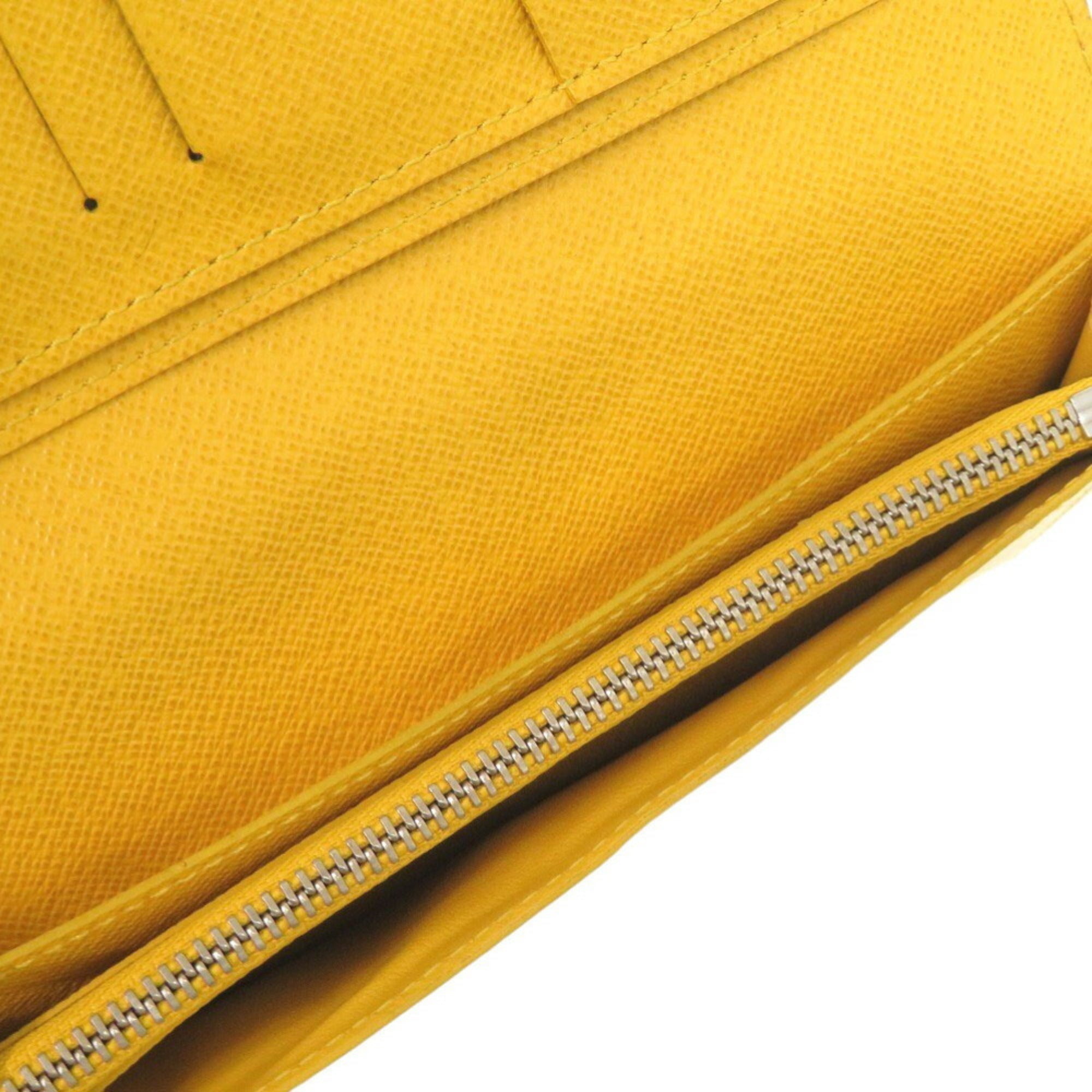 Louis Vuitton Jaune Taiga Leather Long Wallet (Bi-Fold) (Pre-Owned)