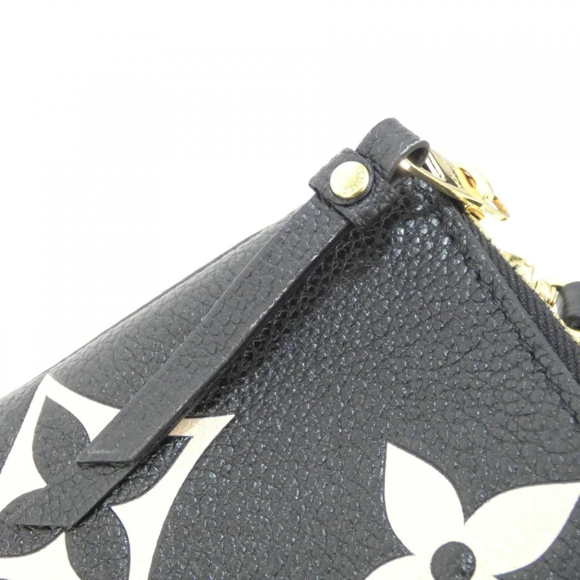 Louis Vuitton Beige Black Leather Pochette Shoulder Bag (Pre-Owned)